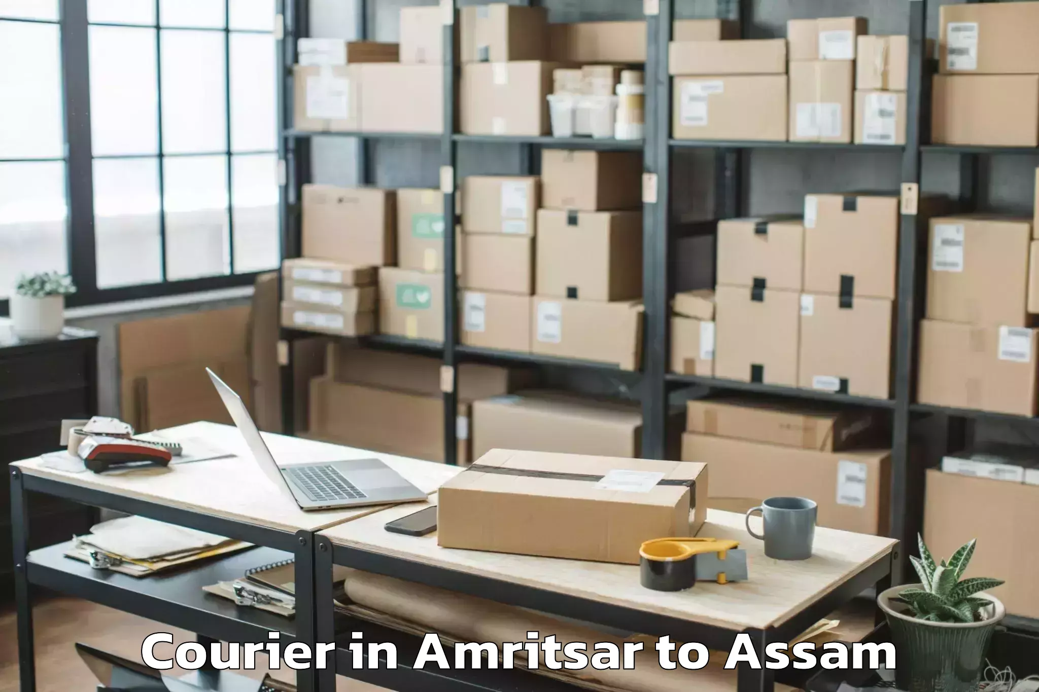 Book Amritsar to Pachim Nalbari Courier Online